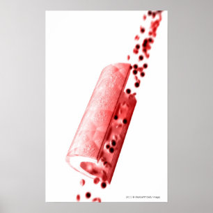 Poster Sang circulant à travers une artère