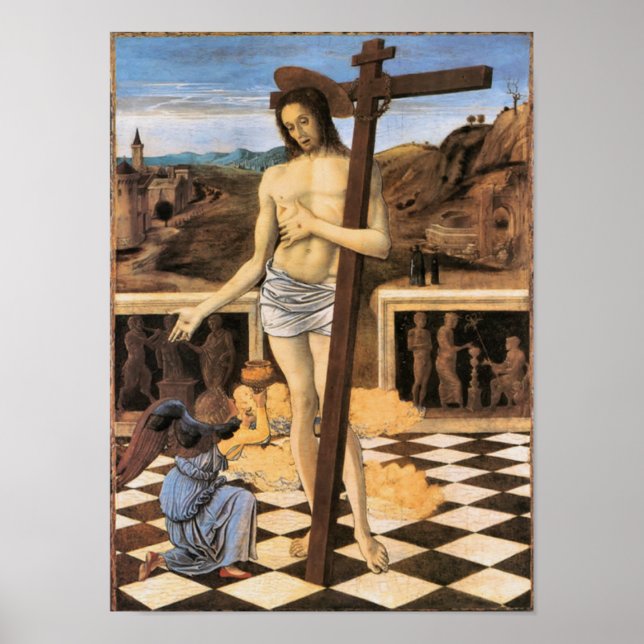 Poster Sang Du Rédempteur Reproduction Religieuse Impress (Devant)