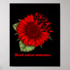 sang rouge cancer conscience tournesol cadeau guer