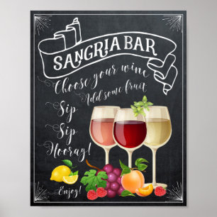 Poster sangria barre panneau de montage