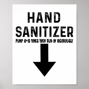 Poster Sanitaire à main Humour