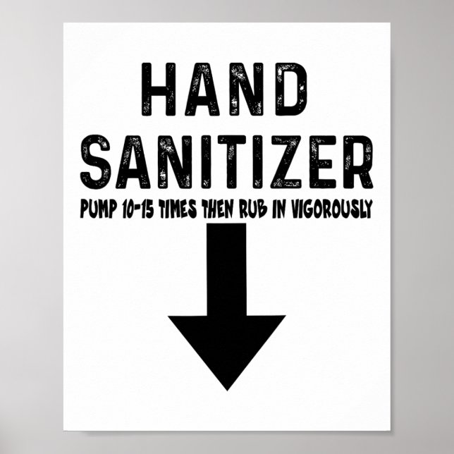 Poster Sanitaire à main Humour (Devant)