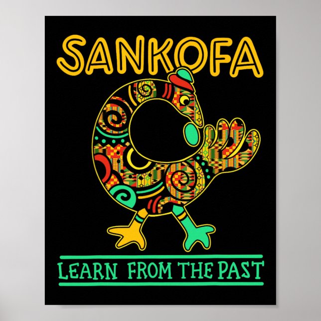 Poster Sankofa Oiseau Africain Mois de l'Histoire des Noi (Devant)