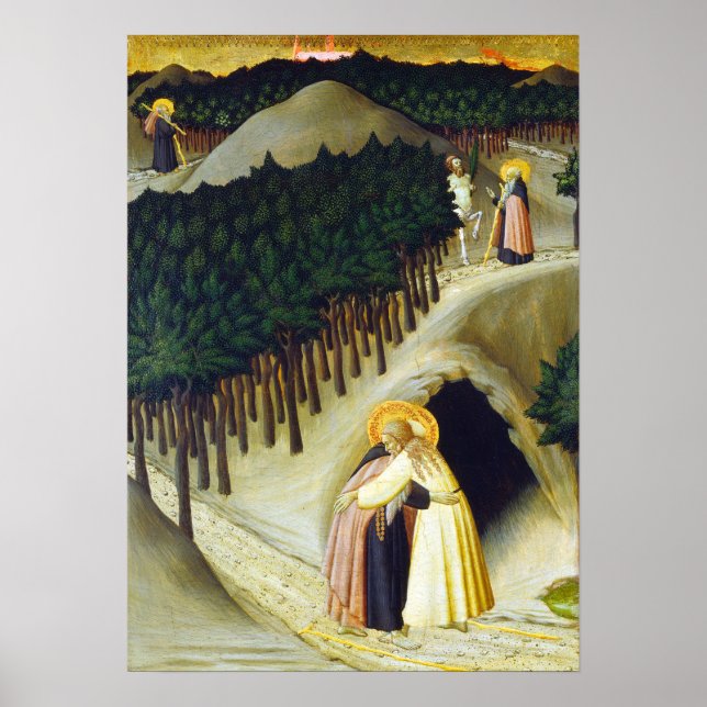Poster Sano di Pietro La Rencontre de Saint Antoine (Devant)