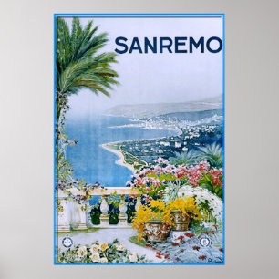 Poster Sanremo, Italy Print (with border)