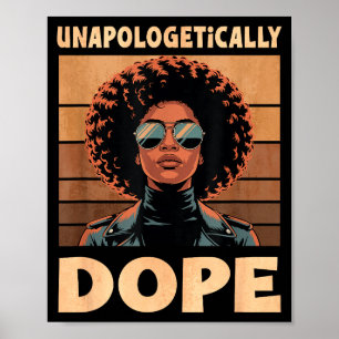 Poster Sans excuses Femme Afro Vintage 70s