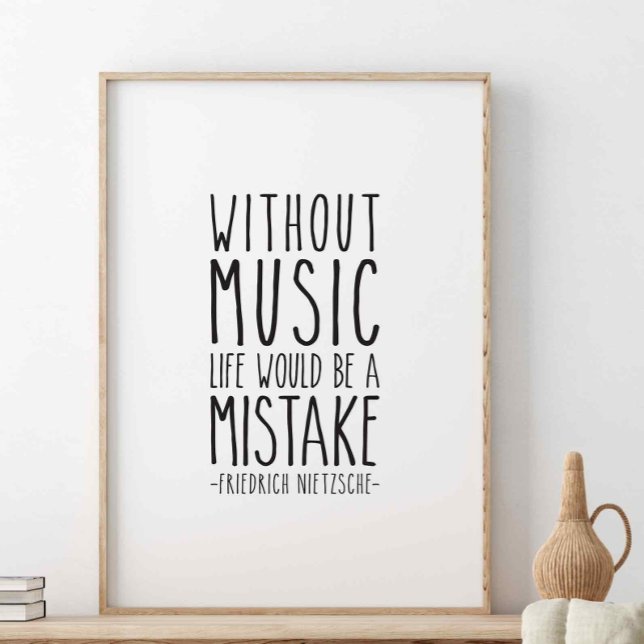 Poster Sans musique, la vie serait, Friedrich Nitzsche (Créateur téléchargé)