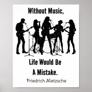 Poster Sans Musique, la vie serait une erreur Nietzsche