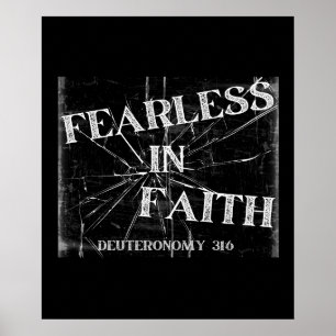 Poster Sans peur dans la foi - Deutéronome 31:6