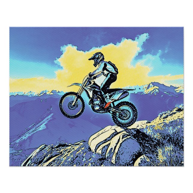 Poster Sans peur - Motocross Rider (Devant)