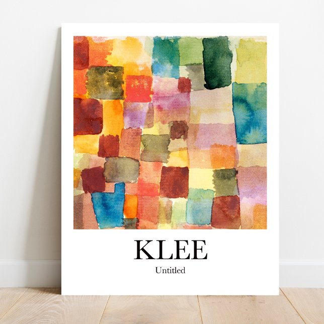 Poster Sans titre (1914) par Paul Klee (Unlock Klee's Mystery: "Untitled 1914" Poster. Bold & Colorful! Museum-quality)