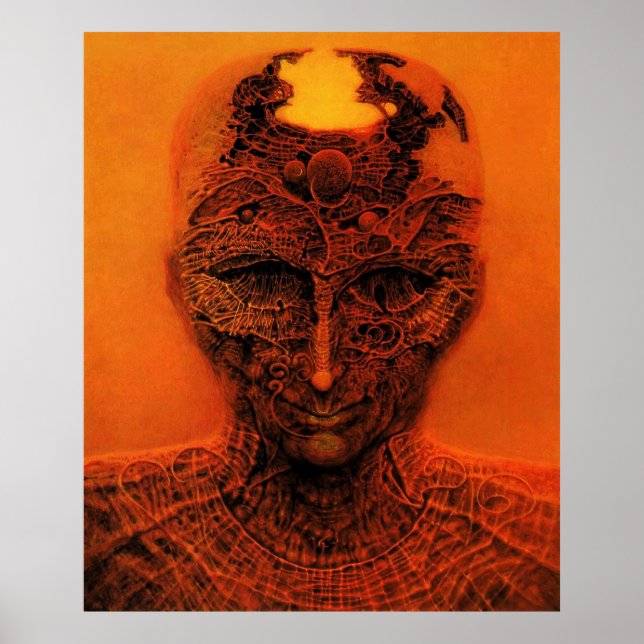 Poster Sans titre (Derrière la peau) par Zdzisław Beksińs (Devant)