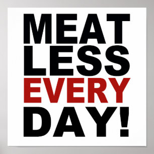 Poster Sans viande tous les jours