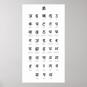 Poster Sanskrit Imprimer, Poster Valeur Papier (Ma
