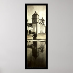 Poster Santa Barbara Mission Photo 1908