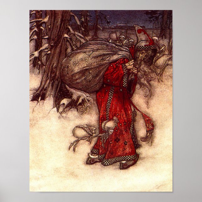 Poster Santa Claus Arthur Rackham (Devant)