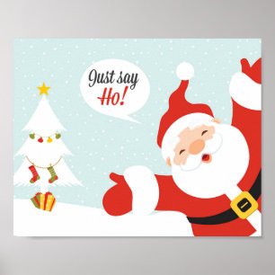 Poster Santa Claus - just say go