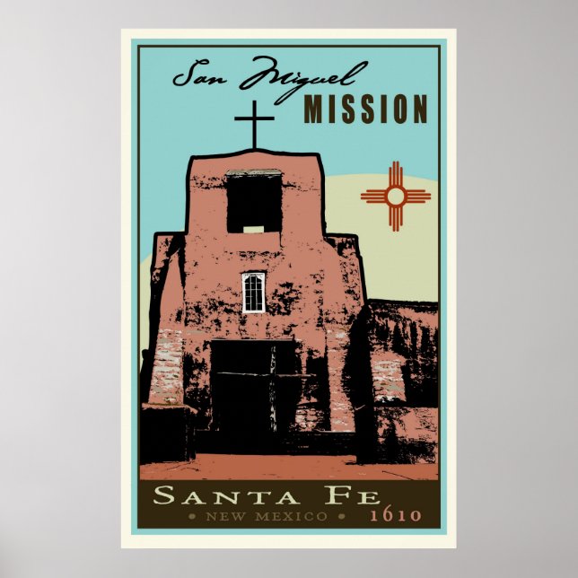 Poster Santa Fe, Nouveau-Mexique, USA (Devant)