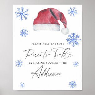 Poster Santa hat - Aidez les parents occupés à s'adresser