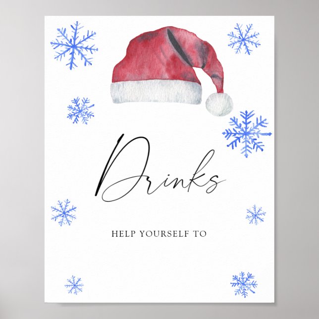 Poster Santa hat - Boissons (Devant)