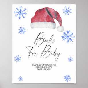 Poster Santa hat - livres pour bébé