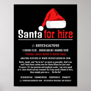 Poster Santa Hat, Santa Claus Entertainer Publicité