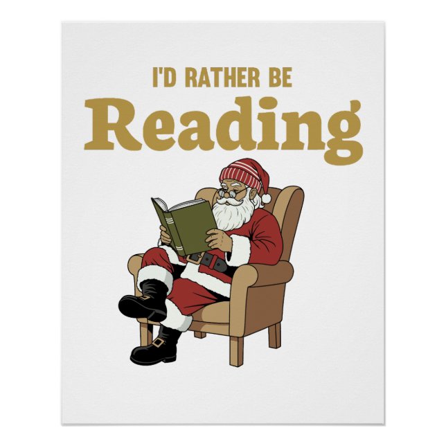 Poster Santa Reading (Devant)