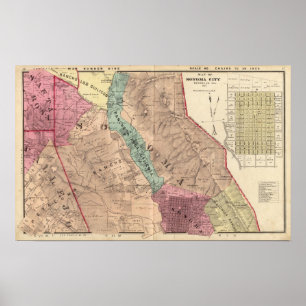 Poster Santa Rosa, Vallejo, and Sonoma Townships