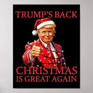 Poster Santa Trump Danse Faire Noël Grande Encore Une Foi