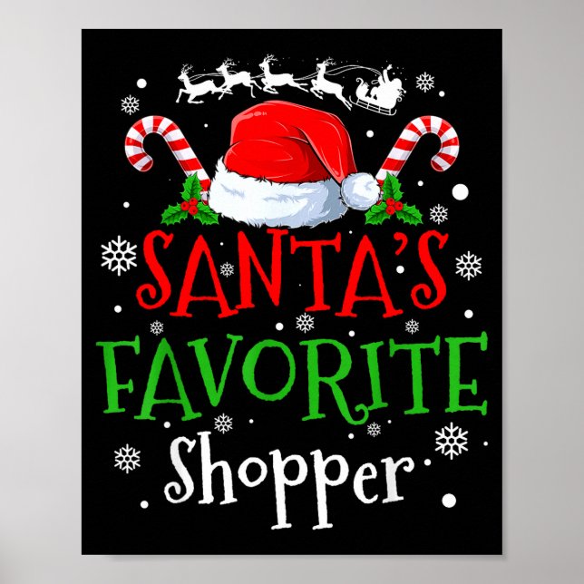 Poster Santa's Favorite Shopper Christmas Party  (Devant)