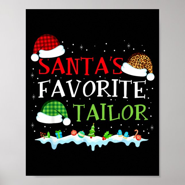 Poster Santa's Favorite Tailor Fun Christmas Alterations  (Devant)