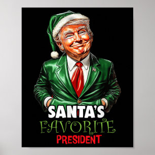 Poster Santas Président favori Funny Trump Noël