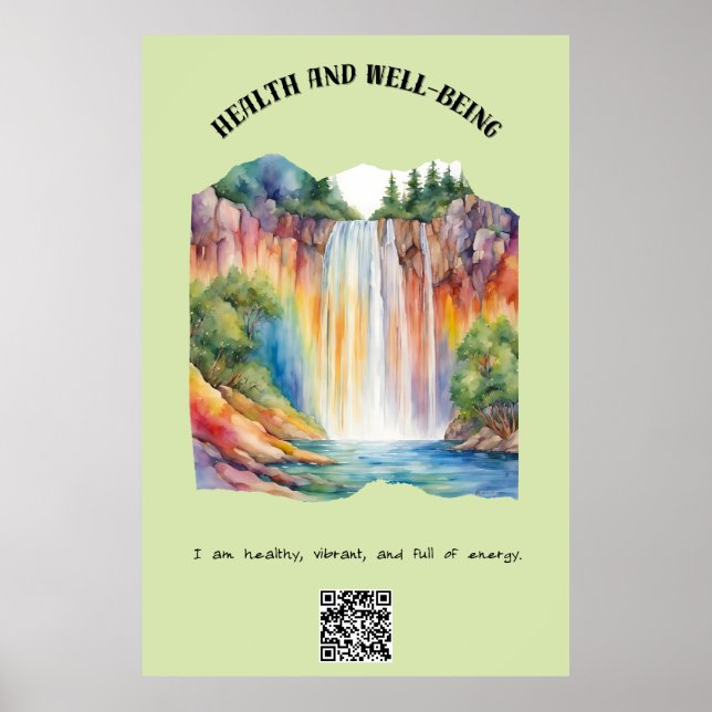 Poster Santé et bien-être Affirmation positive (Devant)