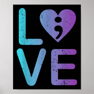 Poster Santé mentale Amour Prévention du suicide Anxiété 