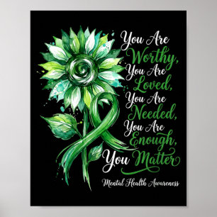 Poster Santé mentale des femmes soutien soleil sensibilis
