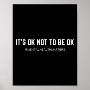 Poster Santé mentale S C'est Ok De Ne Pas Être Ok - Uni-a