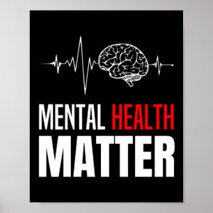 Poster Santé mentale Sensibilisation aux problèmes cérébr