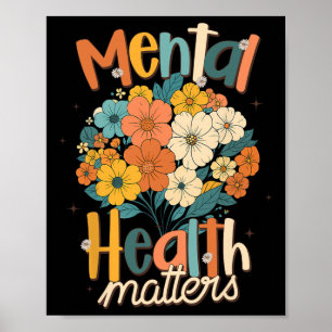 Poster Santé Mentale Vibes Positives Anxiété Soyez Gentil