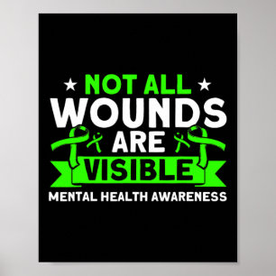 Poster Santé Pas toutes les blessures Visible Mental Heal