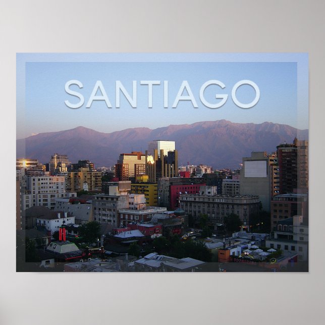 Poster Santiago - Chili (Devant)