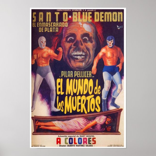 Poster Santo Blue Demon El Mundo De Los Muertos (Devant)