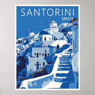 Poster Santorin Grèce