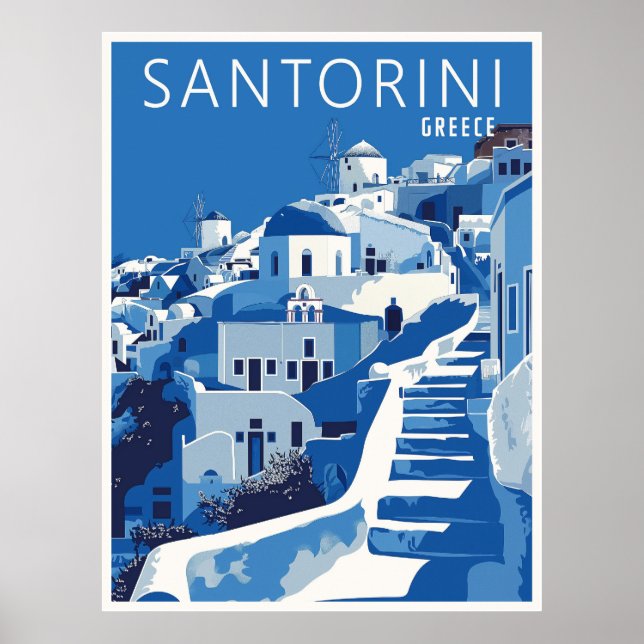Poster Santorin Grèce (Devant)