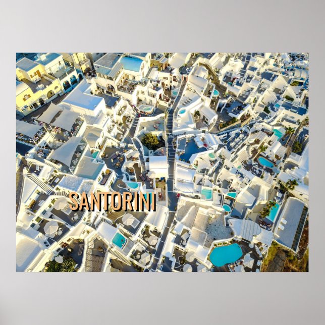 Poster Santorin - Grèce (Devant)