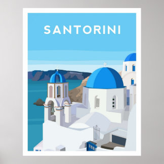 Poster Santorin Grèce