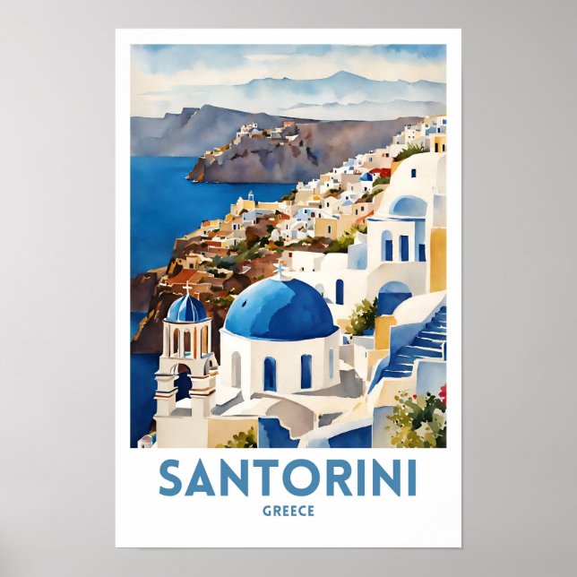 Poster Santorin Grèce (Devant)