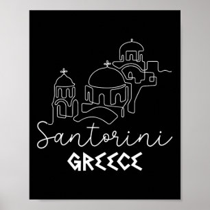 Poster Santorin Grèce Voyage Destination Été Famille