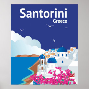 Poster Santorini Grèce