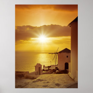 Poster Santorini Sunset