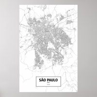 Sao Paulo, Brésil (noir sur blanc)